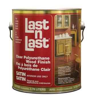 ABSOLUTE COATINGS 50101 LAST N LAST POLYURETHANE WOOD FINISH SATIN SIZE:1 GALLON.