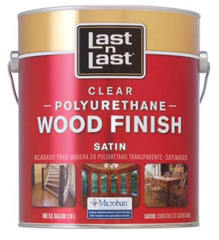 ABSOLUTE COATINGS 53101 LAST N LAST POLYURETHANE WOOD FINISH SATIN 450 VOC SIZE:1 GALLON.