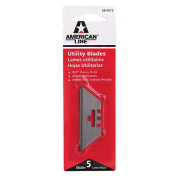 AMERICAN LINE 66-0072 3 NOTCH UTILITY BLADE SIZE:.025 PACK:5 PCS.