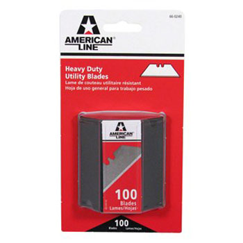 AMERICAN LINE 66-0240 2 NOTCH UTILITY BLADE DISPENSER PACK:100 PCS.