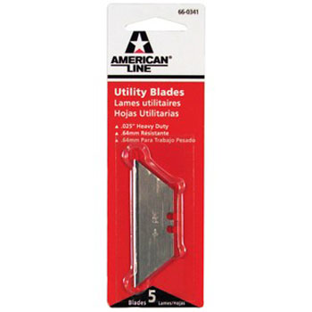 AMERICAN LINE 66-0341 2 NOTCH UTILITY BLADE SIZE:.025 PACK:5 PCS.