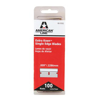 AMERICAN LINE 66-0362 EXTRA-KEEN SINGLE EDGE BLADE SIZE:.009 PACK:100 PCS.