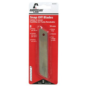 AMERICAN LINE 66-0372 SNAP OFF BLADE SIZE:8 PT PACK:5 PCS.