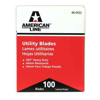 AMERICAN LINE 66-0422 2 NOTCH UTILITY BLADE PACK:100 PCS.