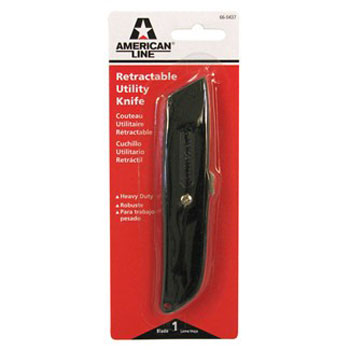 AMERICAN LINE 66-0437 ECONOMICAL METAL RETRACTABLE KNIFE WITH 1 BLADE.