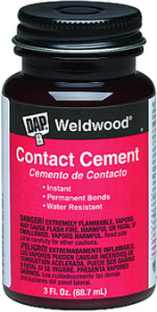 DAP 00107 WELDWOOD CONTACT CEMENT SIZE:3 OZ PACK:12 PCS.