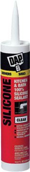 DAP 08648 KITCHEN & BATH 100% SILICONE RUBBER SEALANT CLEAR SIZE:10.1 PACK:12 PCS.