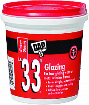 DAP 12121 33 WHITE GLAZING SIZE:PINT.