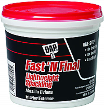 DAP 12142 FAST N FINAL LIGHTWEIGHT SPACKLING (RTU) SIZE:QUART.