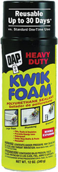 DAP 18230 KWIK FOAM POLYURETHANE INSULATING FOAM SEALANT SIZE:12 OZ PACK:12 PCS.