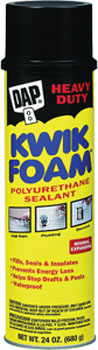 DAP 18232 KWIK FOAM POLYURETHANE INSULATING FOAM SEALANT SIZE:24 OZ PACK:12 PCS.