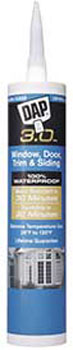 DAP 18362 3.0 WINDOW DOOR TRIM & SIDING HIGH PERFORMANCE SEALANT CRYSTAL CLEAR SIZE:9 OZ PACK:12 PCS.