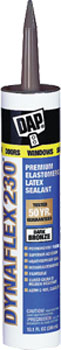 DAP 18420 DYNAFLEX 230 PREMIUM ELASTOMERIC LATEX SEALANT DARK BRONZE SIZE:10.3 OZ PACK:12 PCS.