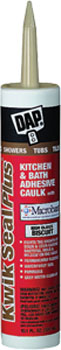 DAP 18519 KWIK SEAL PLUS PREMIUM KITCHEN & BATH ADHESIVE SEALANT WITH MICROBAN BISCUIT SIZE:10.1 OZ PACK:12 PCS.