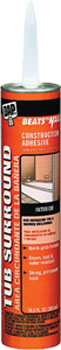 DAP 25420 BEATS THE NAIL TUB SURROUND & SHOWER WALL CONSTRUCTION ADHESIVE SIZE:10.3 OZ PACK:12 PCS.