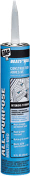 DAP 25484 BEATS THE NAIL ALL PURPOSE CONSTRUCTION ADHESIVE GRAY SIZE:28 OZ PACK:12 PCS.