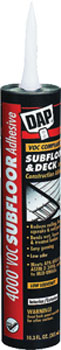 DAP 27030 4000 VOC-COMPLIANT SUBFLOOR & DECK CONSTRUCTION ADHESIVE SIZE:10.3 OZ PACK:12 PCS.