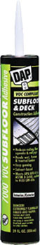 DAP 27042 7000 VOC-COMPLIANT SUBFLOOR & DECK CONSTRUCTION ADHESIVE SIZE:28 OZ PACK:12 PCS.