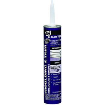 DAP 27410 BEATS THE NAIL MOULDING & TRIM VOC COMPLIANT CONSTRUCTION ADHESIVE WHITE SIZE:10.3 OZ PACK:12 PCS.