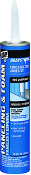 DAP 27425 BEATS THE NAIL PANELING & & FOAM VOC-COMPLIANT CONSTRUCTION ADHESIVE SIZE:10.3 OZ PACK:12 PCS.