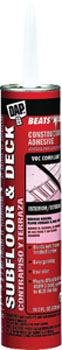 DAP 27430 BEATS THE NAIL VOC-COMPLIANT SUBFLOOR & DECK TAN SIZE:10.3 OZ PACK:12 PCS.