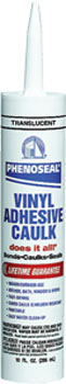 DAP 00006 PHENOSEAL DOES IT ALL VINYL ADHESIVE CAULK TRANSLUCENT SIZE:10 OZ PACK:12 PCS.