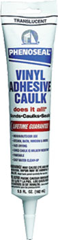 DAP 01101 PHENOSEAL DOES IT ALL VINYL ADHESIVE CAULK TRANSLUCENT SIZE:5.5 OZ PACK:12 PCS.