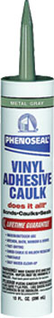 DAP 04102 PHENOSEAL DOES IT ALL VINYL ADHESIVE CAULK METAL GRAY SIZE:10 OZ PACK:12 PCS.