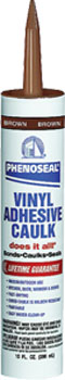 DAP 09102 PHENOSEAL DOES IT ALL VINYL ADHESIVE CAULK BROWN SIZE:10 OZ PACK:12 PCS.