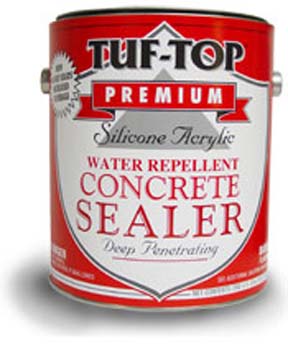 TUF TOP 12-151 LIGHT TINT BASE SILICONE ACRYLIC WATER REPELLENT CONCRETE SEALER SOLVENT BASE SIZE:1 GALLON.