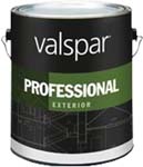 VALSPAR 12600 PROFESSIONAL EXTERIOR LATEX FLAT WHITE SIZE:1 GALLON.