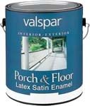 VALSPAR 1505 LATEX INT / EXT SATIN ENAMEL PORCH & FLOOR CLEAR BASE SIZE:1 GALLON.