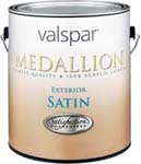 VALSPAR 4108 MEDALLION EXT LATEX SATIN HOUSE PAINT PASTEL BASE SIZE:1 GALLON.