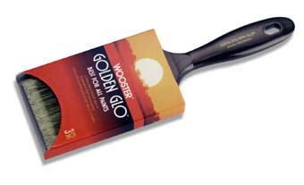 WOOSTER Q3118 GOLDEN GLO NYLON POLY FLAT PAINT BRUSH SIZE:3" PACK:12 PCS.