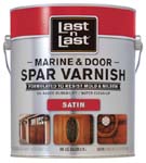 ABSOLUTE COATINGS 94101 LAST N LAST MARINE & DOOR SPAR VARNISH SATIN 275 VOC SIZE:1 GALLON.