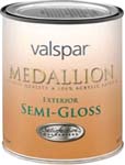 VALSPAR 4302 MEDALLION EXT LATEX S/G HOUSE & TRIM TINT BASE SIZE:QUART.