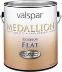 VALSPAR 45515 MEDALLION EXT LATEX FLAT HOUSE PAINT BLACK SIZE:1 GALLON.