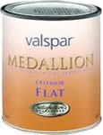 VALSPAR 45508 MEDALLION EXT LATEX FLAT HOUSE PAINT PASTEL BASE SIZE:QUART.